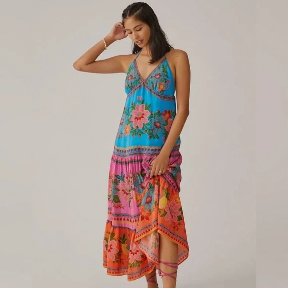 Farm Rio x Anthropologie Floral Midi Dress